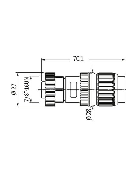 Wtyczka 7/8" żeńska, prosta, 5-polowa, zaciski nożowe, 0,75-1,50mm2 7000-78211-0000000 | Przewody i Złącza | Eshop Dopak | Wszys
