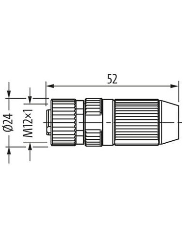 Wtyczka M12 żeńska 0° L-cod. 5-polowa 0,75…1,5mm2 7000-P4421-0000000 | Przewody i Złącza | Eshop Dopak | Wszystko dla Przemysłu