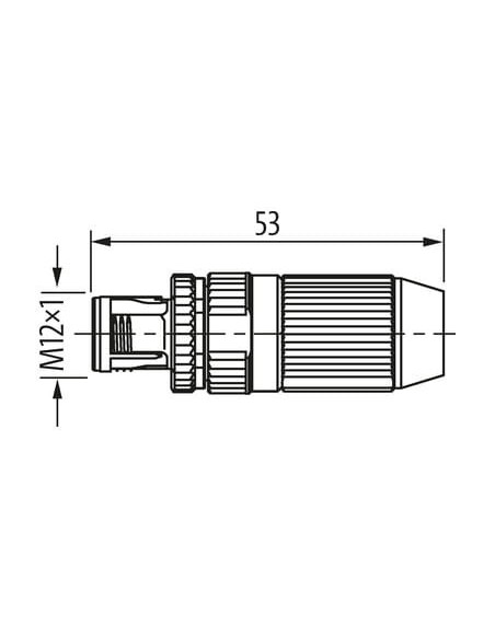 Wtyczka M12 męska 0° L-cod. 5-polowa 0,75…1,5mm2 7000-P4391-0000000 | Przewody i Złącza | Eshop Dopak | Wszystko dla Przemysłu