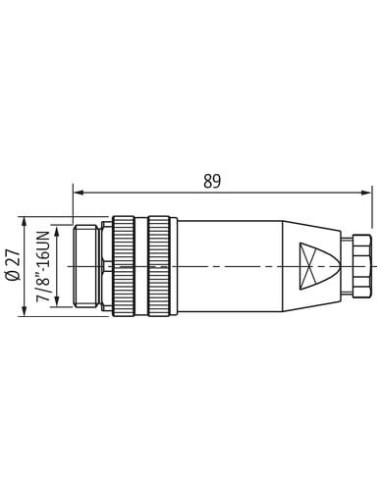 Wtyczka 7/8" męska, prosta, 10-12mm, zaciski śrubowe 7000-78101-0000000 | Przewody i Złącza | Eshop Dopak | Wszystko dla Przemys