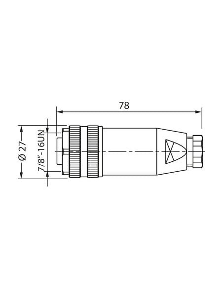 Wtyczka 7/8" żeńska, prosta, 3-polowa, 6-8 mm 7000-78191-0000000 | Przewody i Złącza | Eshop Dopak | Wszystko dla Przemysłu