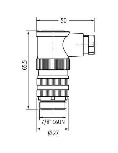 Wtyczka 7/8" męski, kątowa, skręcana, zaciski śrubowe 7000-78141-0000000 | Przewody i Złącza | Eshop Dopak | Wszystko dla Przemy
