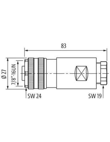 Wtyczka żeńska 7/8" prosta, 8-10mm 7000-78231-0000000 | Przewody i Złącza | Eshop Dopak | Wszystko dla Przemysłu