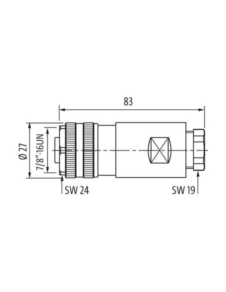 Wtyczka żeńska 7/8" prosta, 8-10mm 7000-78231-0000000 | Przewody i Złącza | Eshop Dopak | Wszystko dla Przemysłu
