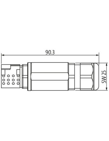 Wtyczka MQ15-X-Power żeńska, prosta, 6-13mm 7000-P8541-0000000 | Przewody i Złącza | Eshop Dopak | Wszystko dla Przemysłu
