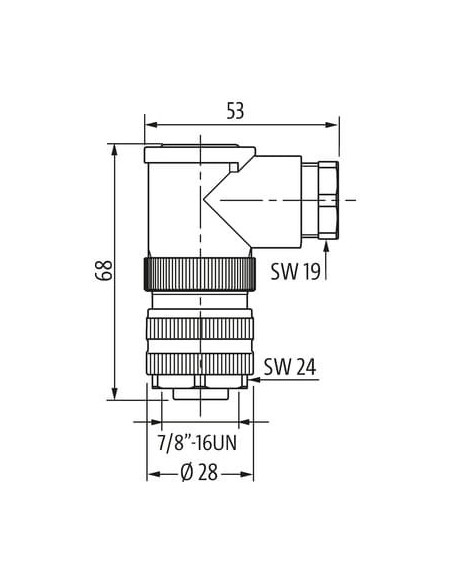 Wtyczka żeńska 7/8" kątowa 7000-78271-0000000 | Przewody i Złącza | Eshop Dopak | Wszystko dla Przemysłu