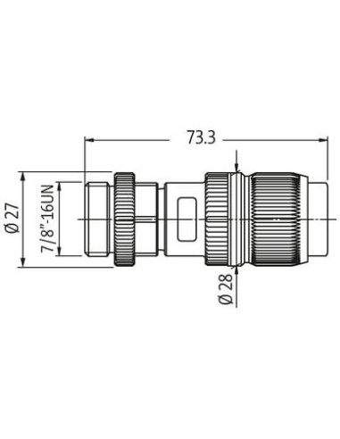 Wtyczka 7/8" męska, prosta, 5-polowa, zaciski nożowe, 0,75..1,5mm2 7000-78091-0000000 | Przewody i Złącza | Eshop Dopak | Wszyst