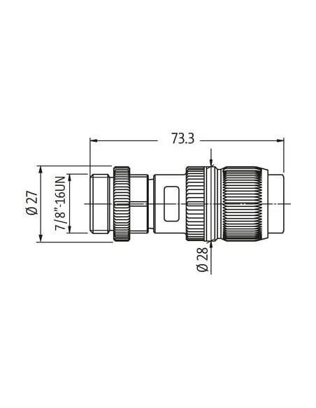 Wtyczka 7/8" męska, prosta, 5-polowa, zaciski nożowe, 0,75..1,5mm2 7000-78091-0000000 | Przewody i Złącza | Eshop Dopak | Wszyst