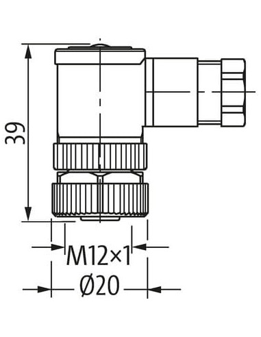 Wtyczka M12 żeńska, kątowa T-cod. 4-polowa, maks. 1,5 mm? 7000-P7421-0000000 | Przewody i Złącza | Eshop Dopak | Wszystko dla Pr