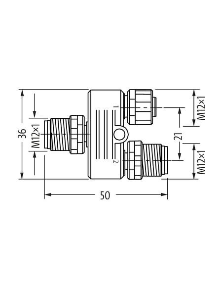 Trójnik Profibus M12 Kod B. 5-polowy, ekranowany 7000-44151-0000000 | Przewody i Złącza | Eshop Dopak | Wszystko dla Przemysłu