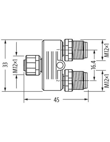 Trójnik M12-żeński 5p. / 2x M12 męski 2/3Pin 7000-42771-0000000 | Przewody i Złącza | Eshop Dopak | Wszystko dla Przemysłu