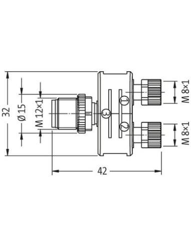 Trójnik M12 Slimline męski, 4-polowy - 2xM8 żeński, 3-polowy 7000-41211-0000000 | Przewody i Złącza | Eshop Dopak | Wszystko dla
