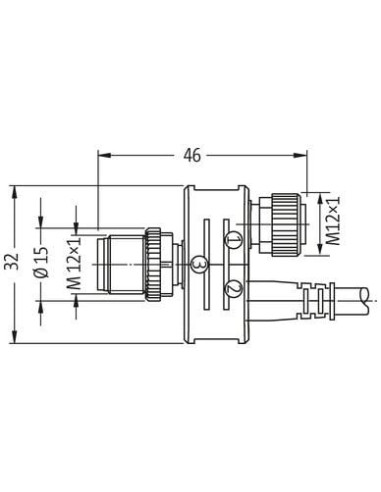 Trójnik M12 męski, 3-polowy - M12 żeński 8-polowy   M12 męski, prosty, 7000-42601-0000000 | Przewody i Złącza | Eshop Dopak | Ws