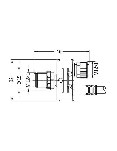 Trójnik M12 męski, 3-polowy - M12 żeński 8-polowy   M12 męski, prosty, 7000-42601-0000000 | Przewody i Złącza | Eshop Dopak | Ws