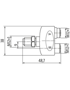 Trójnik M12-męski, 5-polowy - 2xM12 żeński, 5-polowy 7024-41191-0000000 | Przewody i Złącza | Eshop Dopak | Wszystko dla Przemys 2