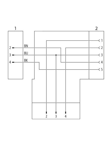 Złącze T M12 męskie/M12 męskie kabel M12 żeńskie A-cod 7000-42643-0000000 | Przewody i Złącza | Eshop Dopak | Wszystko dla Przem