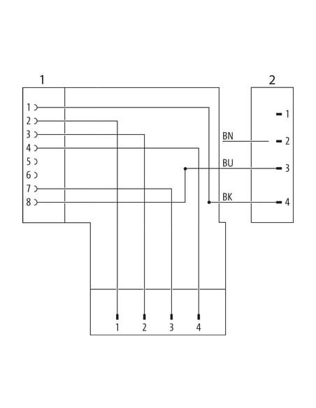 Złącze T M12 męskie / M12 męskie   kabel   M12 żeńskie 7030-42662-0000000 | Przewody i Złącza | Eshop Dopak | Wszystko dla Przem