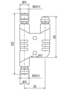 Trójnik h M12 męski L-cod/ 2x M12 żeński L-cod 7000-P4903-0000000 | Przewody i Złącza | Eshop Dopak | Wszystko dla Przemysłu 2