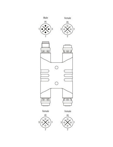 Złącze H M12 męskie kodowane S/ 3x M12 żeńskie kodowane S 7000-P6902-0000000 | Przewody i Złącza | Eshop Dopak | Wszystko dla Pr