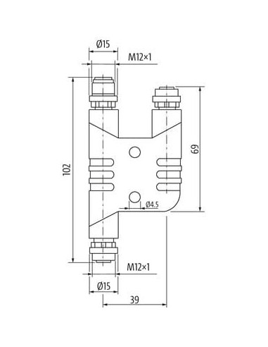Rozdzielacz typu H, M12 S-kodowany, męski / 2x M12 S-kodowany, żeński 7000-P6903-0000000 | Przewody i Złącza | Eshop Dopak | Wsz