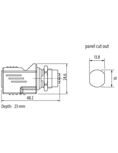 Adapter M12 żeński D-cod. - RJ45 żeński 7000-44671-0000000 | Przewody i Złącza | Eshop Dopak | Wszystko dla Przemysłu