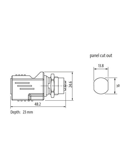 Adapter M12 żeński D-cod. - RJ45 żeński 7000-44671-0000000 | Przewody i Złącza | Eshop Dopak | Wszystko dla Przemysłu