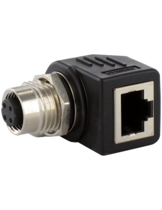 Adapter M12 żeński, kod D. - RJ45 90° 4-polowy 7000-44681-0000000 | Przewody i Złącza | Eshop Dopak | Wszystko dla Przemysłu