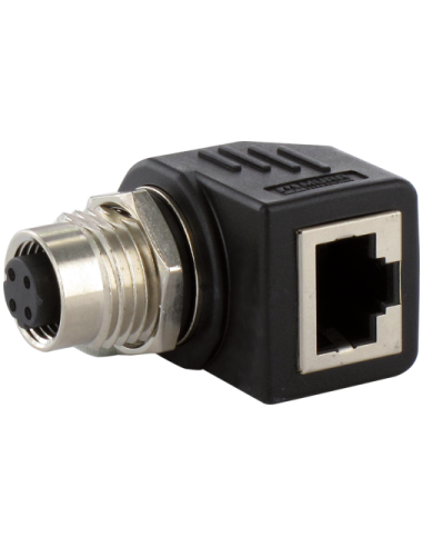 Adapter M12 żeński, kod D. - RJ45 90° 4-polowy 7000-44681-0000000 | Przewody i Złącza | Eshop Dopak | Wszystko dla Przemysłu