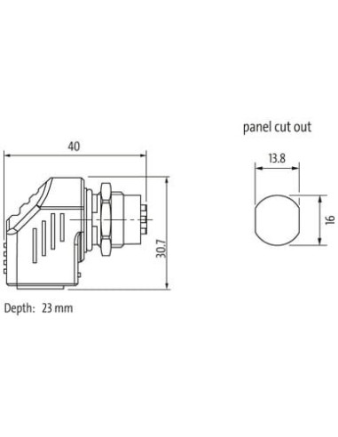 Adapter M12 żeński, kod D. - RJ45 90° 4-polowy 7000-44681-0000000 | Przewody i Złącza | Eshop Dopak | Wszystko dla Przemysłu