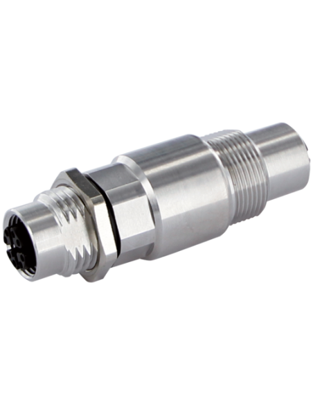 Złącze panelowe M12 żeńskie/żeńskie 8-polowe kodowanie x 7000-51521-0000000 | Przewody i Złącza | Eshop Dopak | Wszystko dla Prz