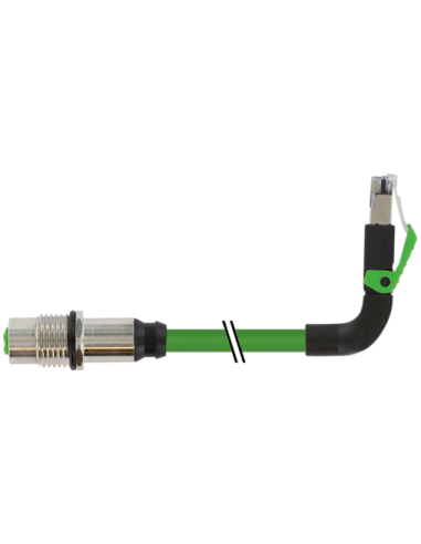 Złącze żeńskie M12, kod D, RM / RJ45, męskie, 90°, w górę 7000-44867-7960100 | Przewody i Złącza | Eshop Dopak | Wszystko dla Pr