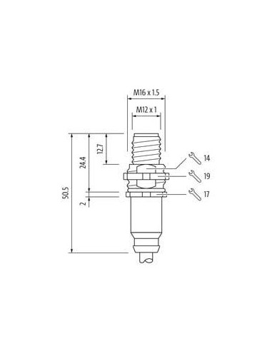 Złącze panelowe M12 męskie D-cod. Ethernet 7000-14551-7940150 | Przewody i Złącza | Eshop Dopak | Wszystko dla Przemysłu
