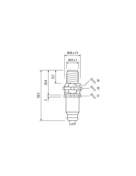 Złącze panelowe M12 męskie D-cod. Ethernet 7000-14551-7940150 | Przewody i Złącza | Eshop Dopak | Wszystko dla Przemysłu