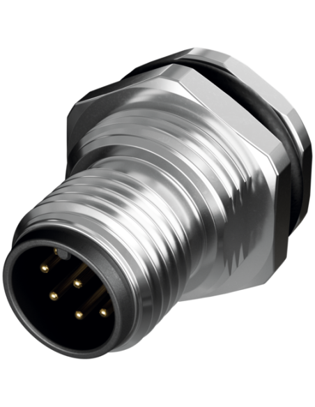 Gniazdo M12 męskie 0° a-cod. montaż tylny 7000-R2118-11A2400 | Przewody i Złącza | Eshop Dopak | Wszystko dla Przemysłu