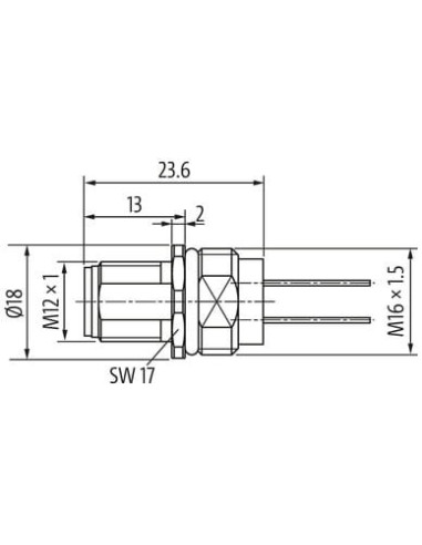 Gniazdo zasilania M12 męskie S.Cod. z przewodami 7000-P7281-9410020 | Przewody i Złącza | Eshop Dopak | Wszystko dla Przemysłu
