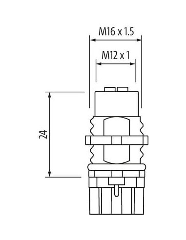 Złącze żeńskie M12 0° kod L. typ 7000-R2215-11L2400 | Przewody i Złącza | Eshop Dopak | Wszystko dla Przemysłu