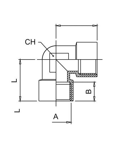 Kolanko gwintowane G 1/2 GW, mosiądz niklowany | Hydraulika | Eshop Dopak | Wszystko dla Przemysłu