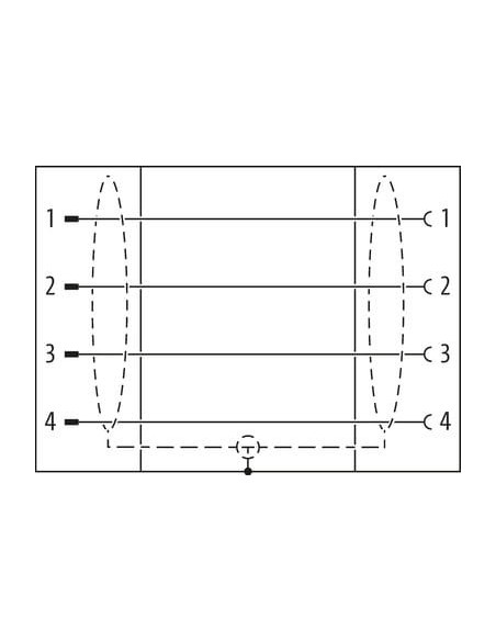 PANEL ZASILAJĄCY M12 PRZELOTOWY 4-biegunowy KOD L 7000-P4915-0000000 | Przewody i Złącza | Eshop Dopak | Wszystko dla Przemysłu