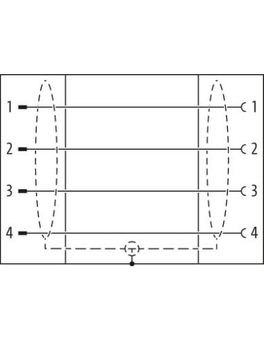 PANEL ZASILAJĄCY M12 PRZELOTOWY 4-biegunowy KOD T 7000-P7911-0000000 | Przewody i Złącza | Eshop Dopak | Wszystko dla Przemysłu