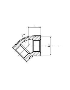 Kolanko gwintowane nierdzewne 45 stopni G 1/4 GW, stal 316 | Hydraulika | Eshop Dopak | Wszystko dla Przemysłu 2