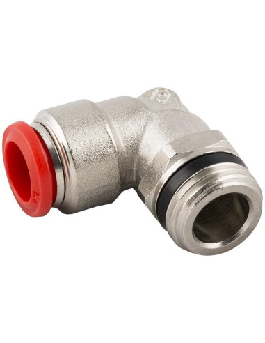 Złączka pneumatyczna wtykowa kątowa obrotowa G 1/2 GZ do węża fi 16 mm, mosiądz niklowany | Pneumatyka | Eshop Dopak | Wszystko 
