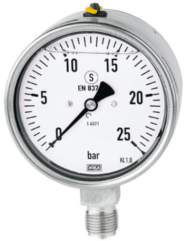 Manometr glicerynowy G1/2R, 100mm, 0-6bar, ES | Przyrządy Pomiarowe | Eshop Dopak | Wszystko dla Przemysłu
