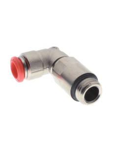 Złączka wtykowa kątowa obrotowa przedłużona G 1/8 GZ do węża fi 6 mm, mosiądz niklowany | Pneumatyka | Eshop Dopak | Wszystko dl