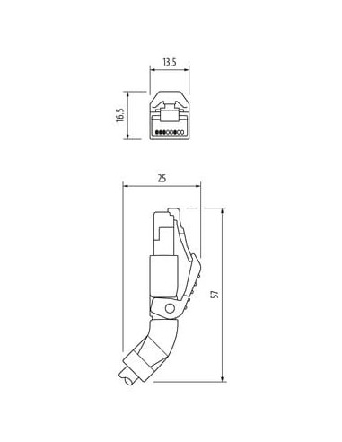 RJ45, 45° w górę, ekranowany z kablami, Ethernet 7000-74121-7920030 | Przewody i Złącza | Eshop Dopak | Wszystko dla Przemysłu