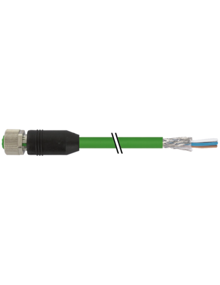 Konektor M12 żenski, prosty z półki kablowej, d-cod.,Ethernet 7000-14641-7960500 | Przewody i Złącza | Eshop Dopak | Wszystko dl