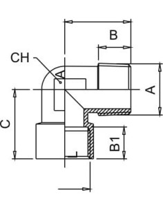 Kolanko gwintowane G 1 GW/GZ, mosiądz niklowany | Hydraulika | Eshop Dopak | Wszystko dla Przemysłu 2
