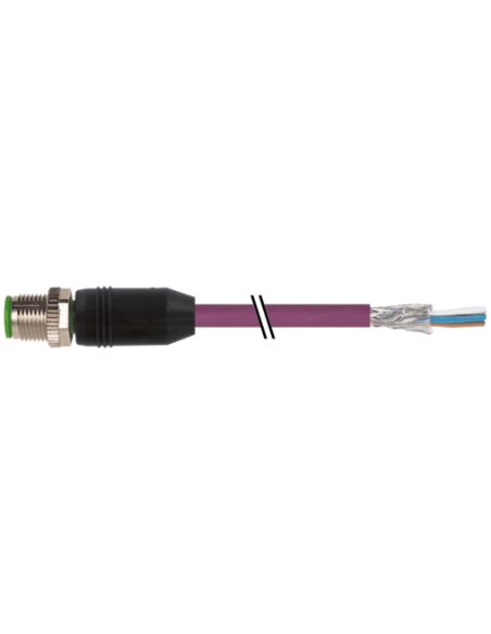 Konektor M12 męski, prosty z wolnym kablem, DeviceNet 7000-13105-8030350 | Przewody i Złącza | Eshop Dopak | Wszystko dla Przemy