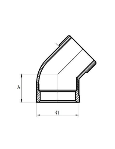 Kolanko gwintowane nierdzewne 45 stopni G 3/4 GW/GZ, stal 316 | Hydraulika | Eshop Dopak | Wszystko dla Przemysłu
