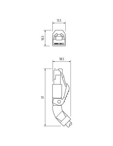 RJ45, 45° z dołem, ekranowany z kablami, Ethernet 7000-74141-7960060 | Przewody i Złącza | Eshop Dopak | Wszystko dla Przemysłu
