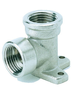 Kolanko gwintowane do montażu na ścianie, kolanko naścienne, G 1/2 GW, mosiądz niklowany | Hydraulika | Eshop Dopak | Wszystko d